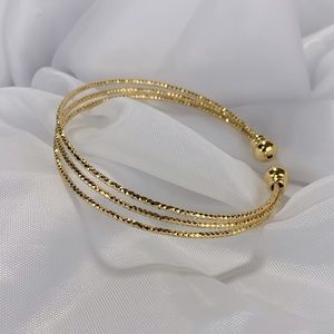 4/$10 24K Gold Plated Triple Band Bangle